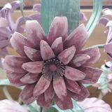 Lustre iron and painted sheet flowers camellias