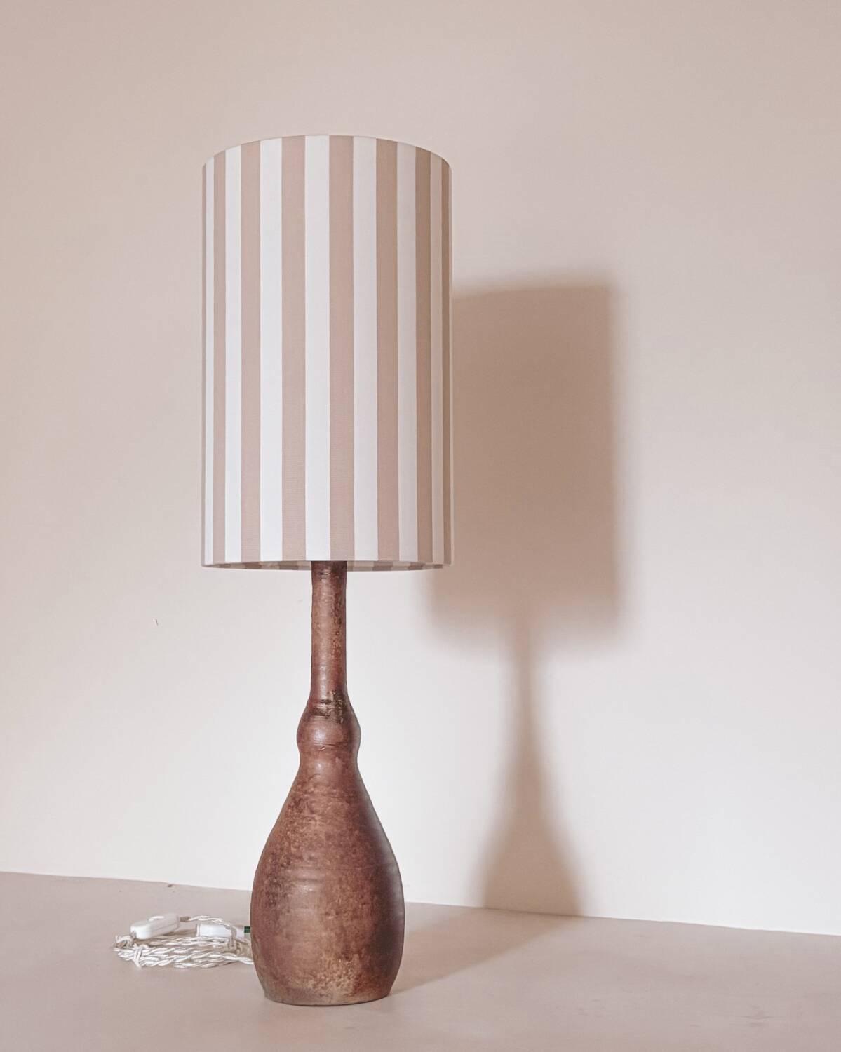 Large table lamp in stoneware