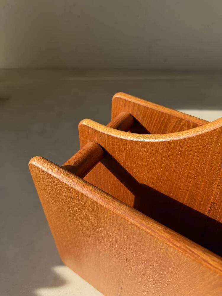 Danish teak magazine rack 1970s