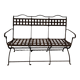 Riveted wrought iron garden bench