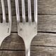6 Christofle forks in silver metal Christofle model Fidélio Baguette