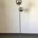 Eyeball floor lamp in chromed metal