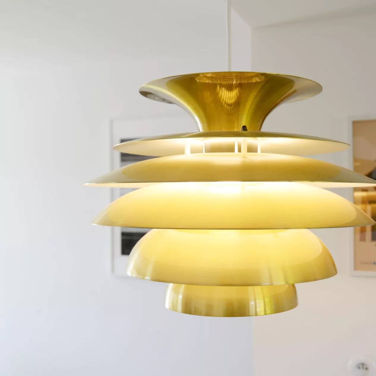 Golden lamp, Denmark 1970s
