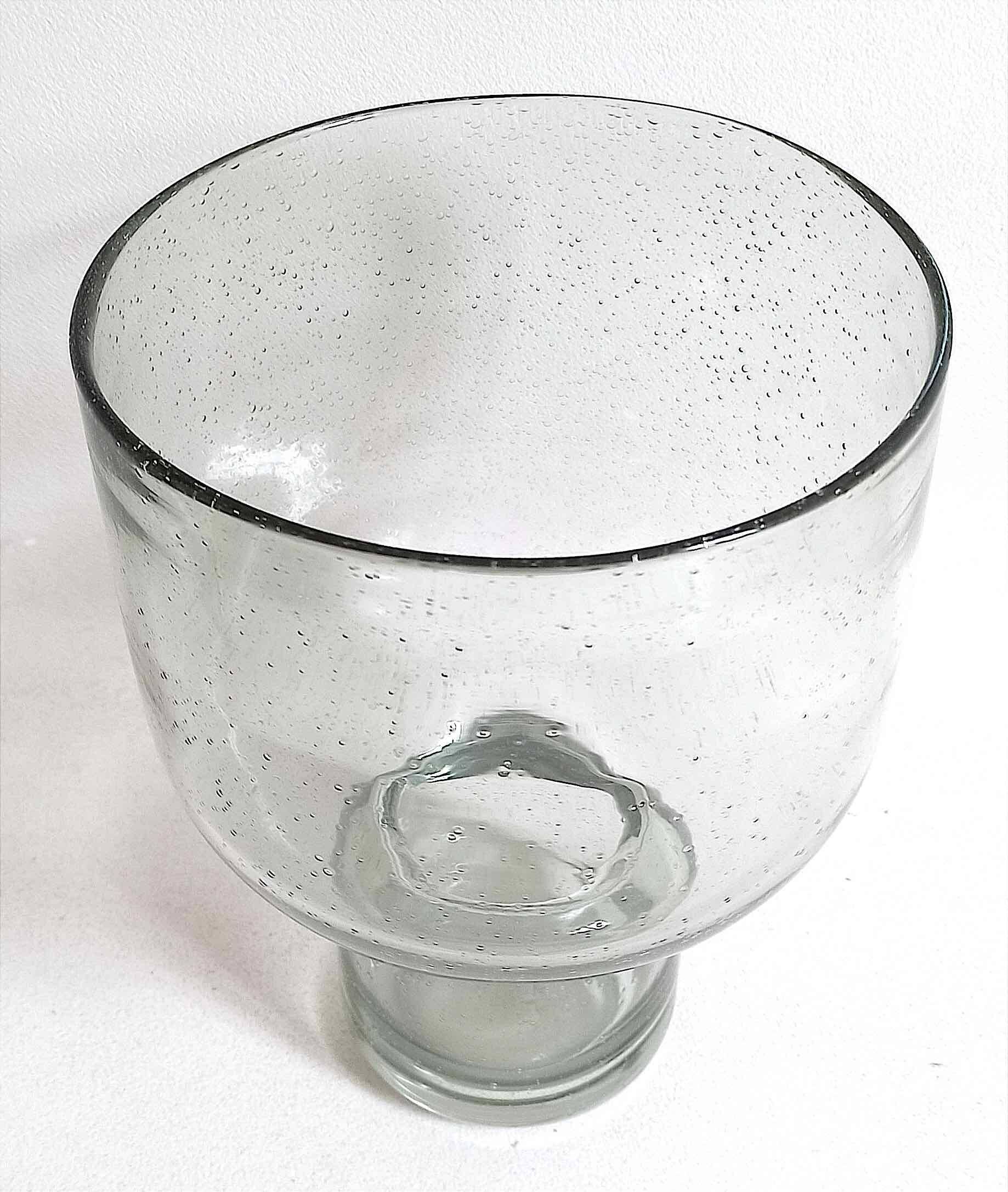Bubble glass cup from the 70s, height 23 cm