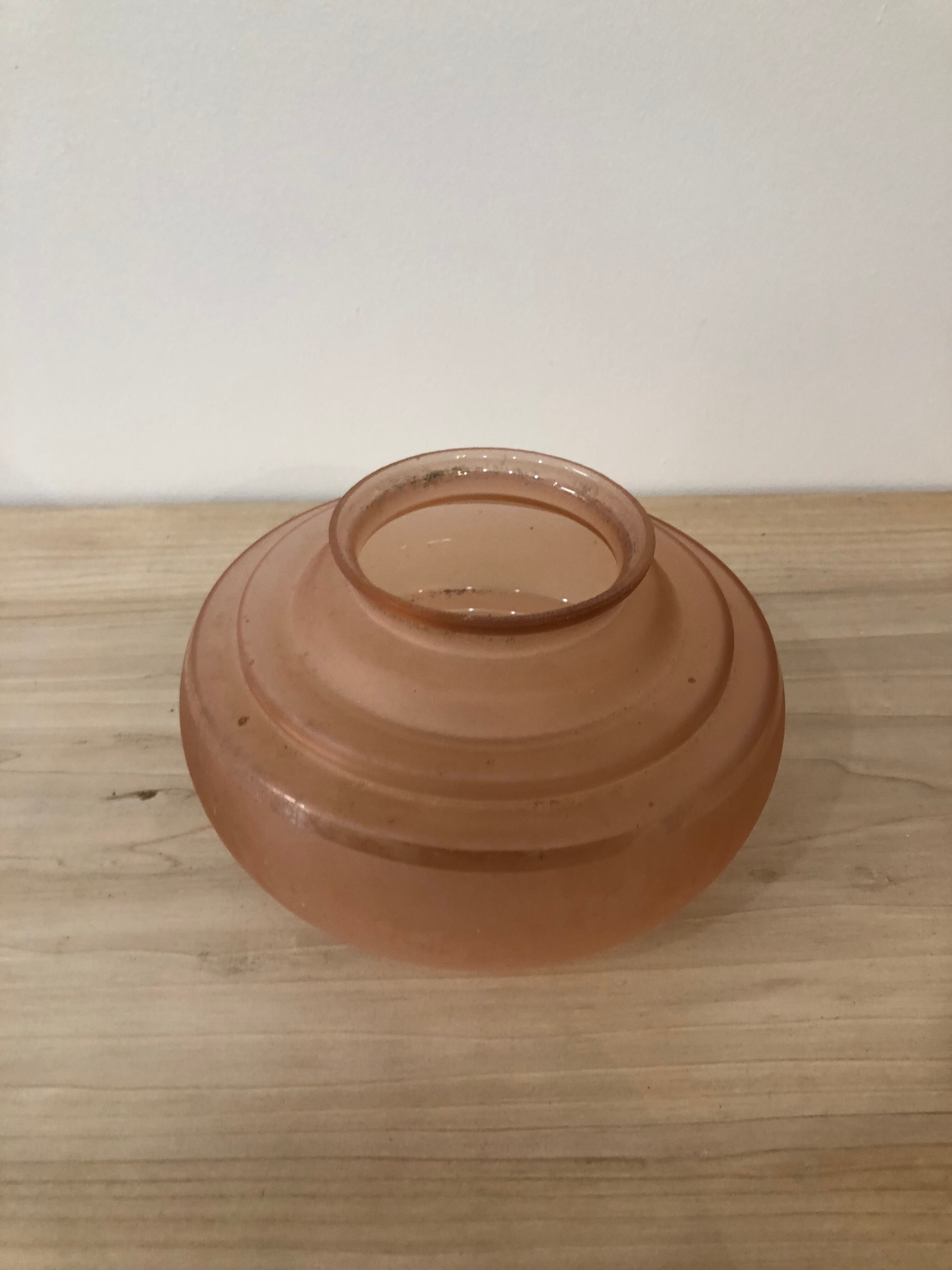 Pink glass ceiling lamp