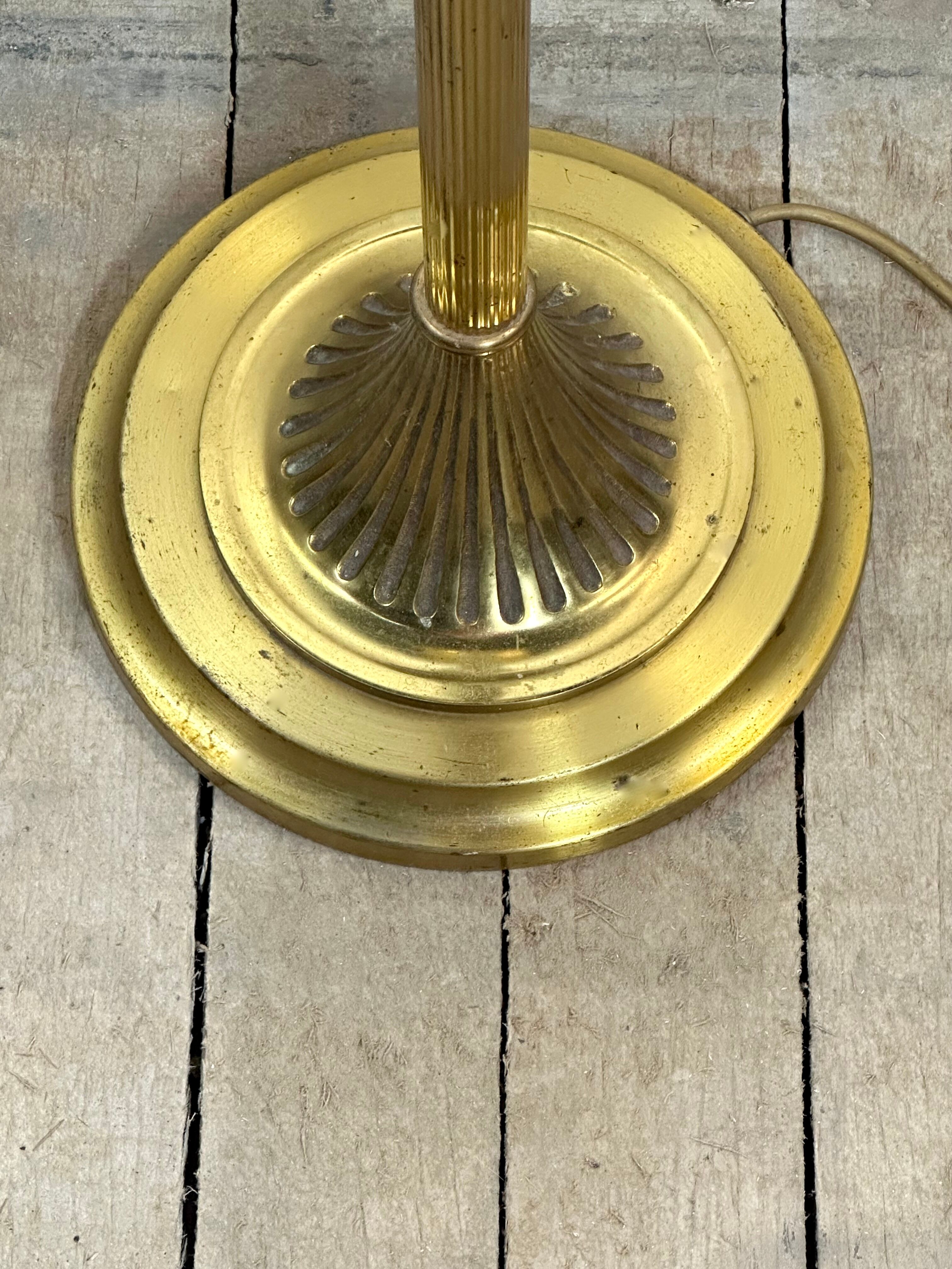 Halogen Floor Lamp GAULT Golden Brass Vintage 80s