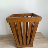 Ancienne corbeille à papier art déco basket style Frank adnet design lamelles