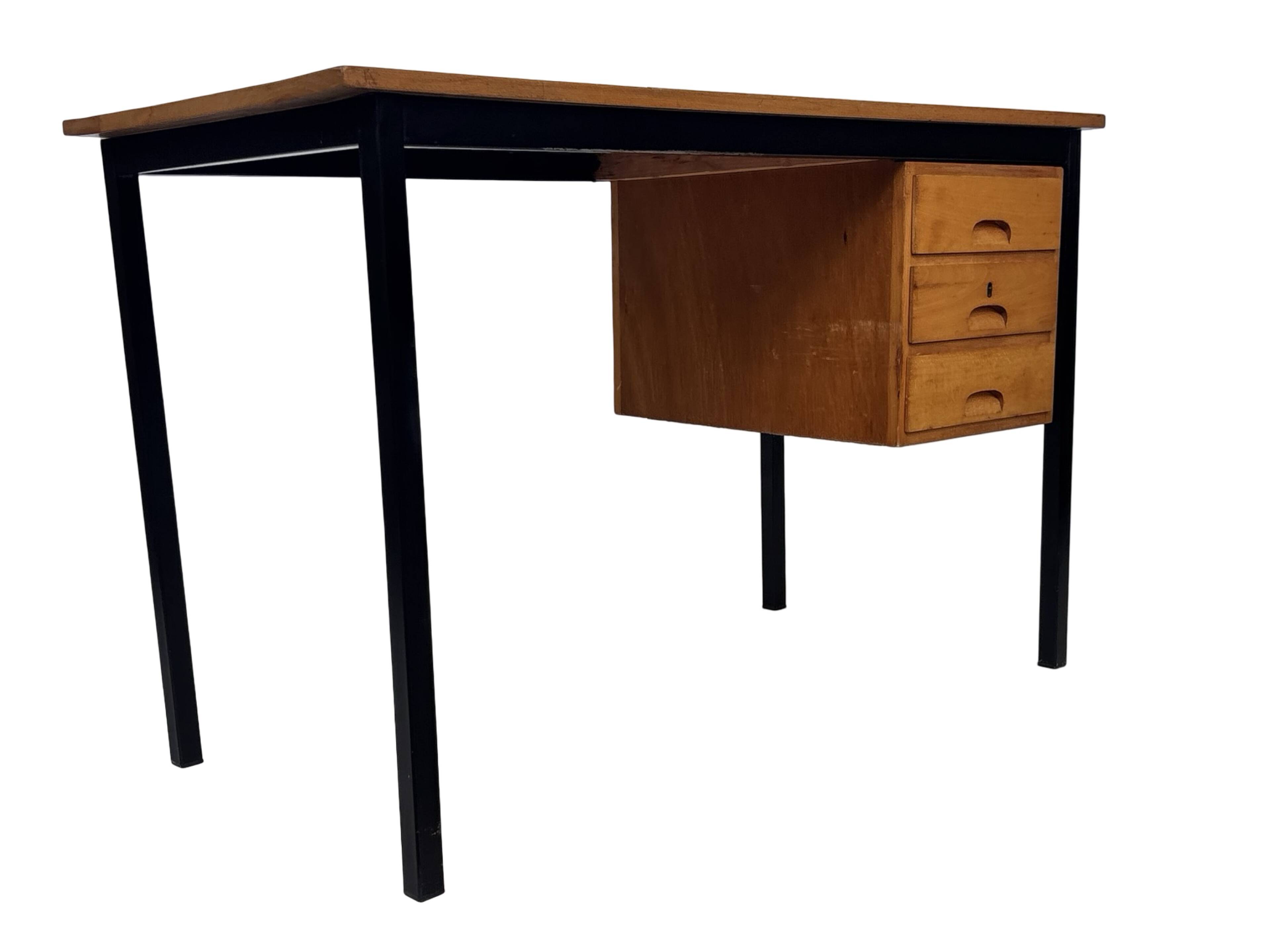 Vintage Desk 1960s Design Workspace with drawers