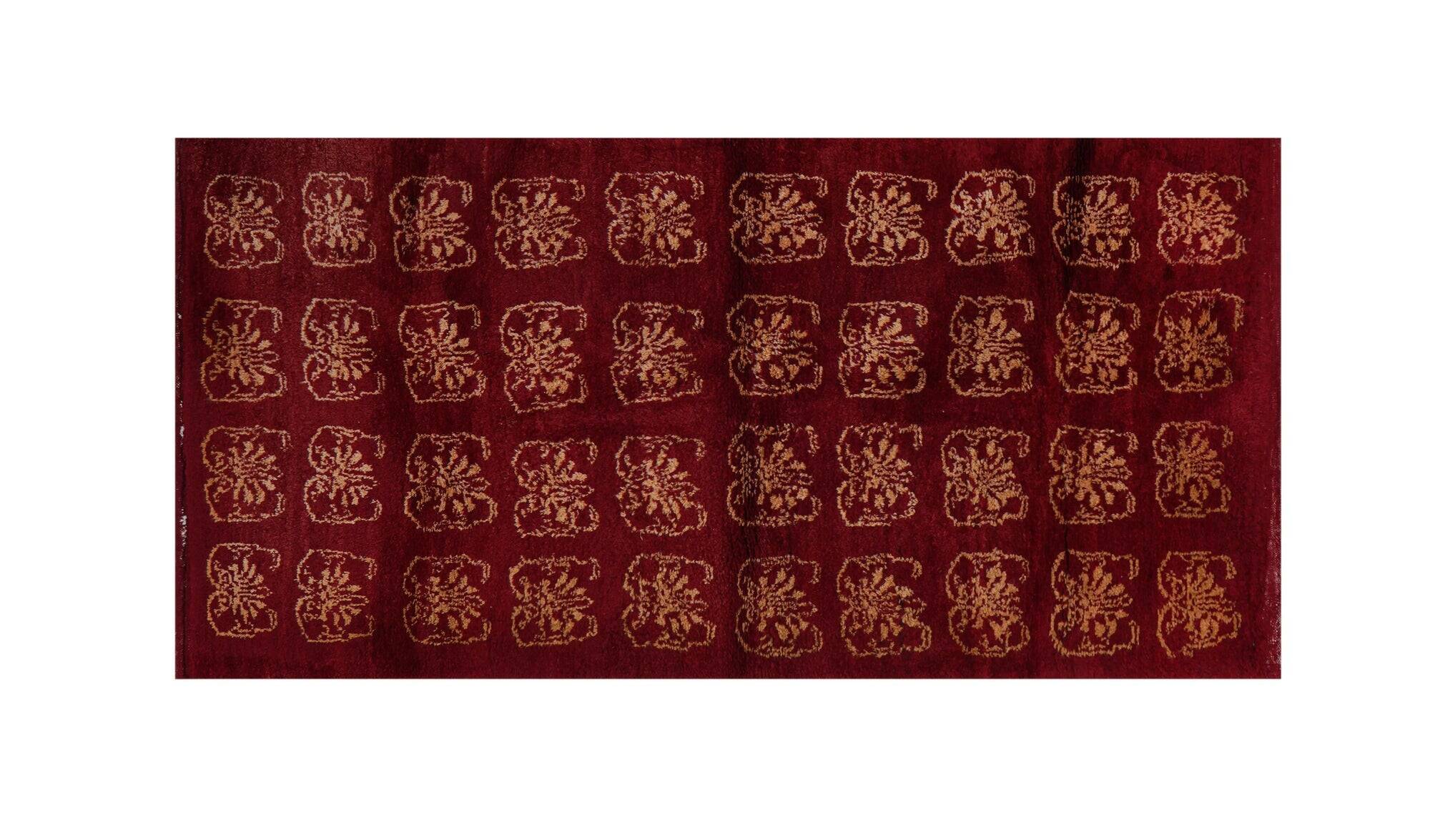 Vintage handmade Turkish rug 112x235 cm