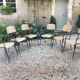 Lot de 6 chaises bois et fer