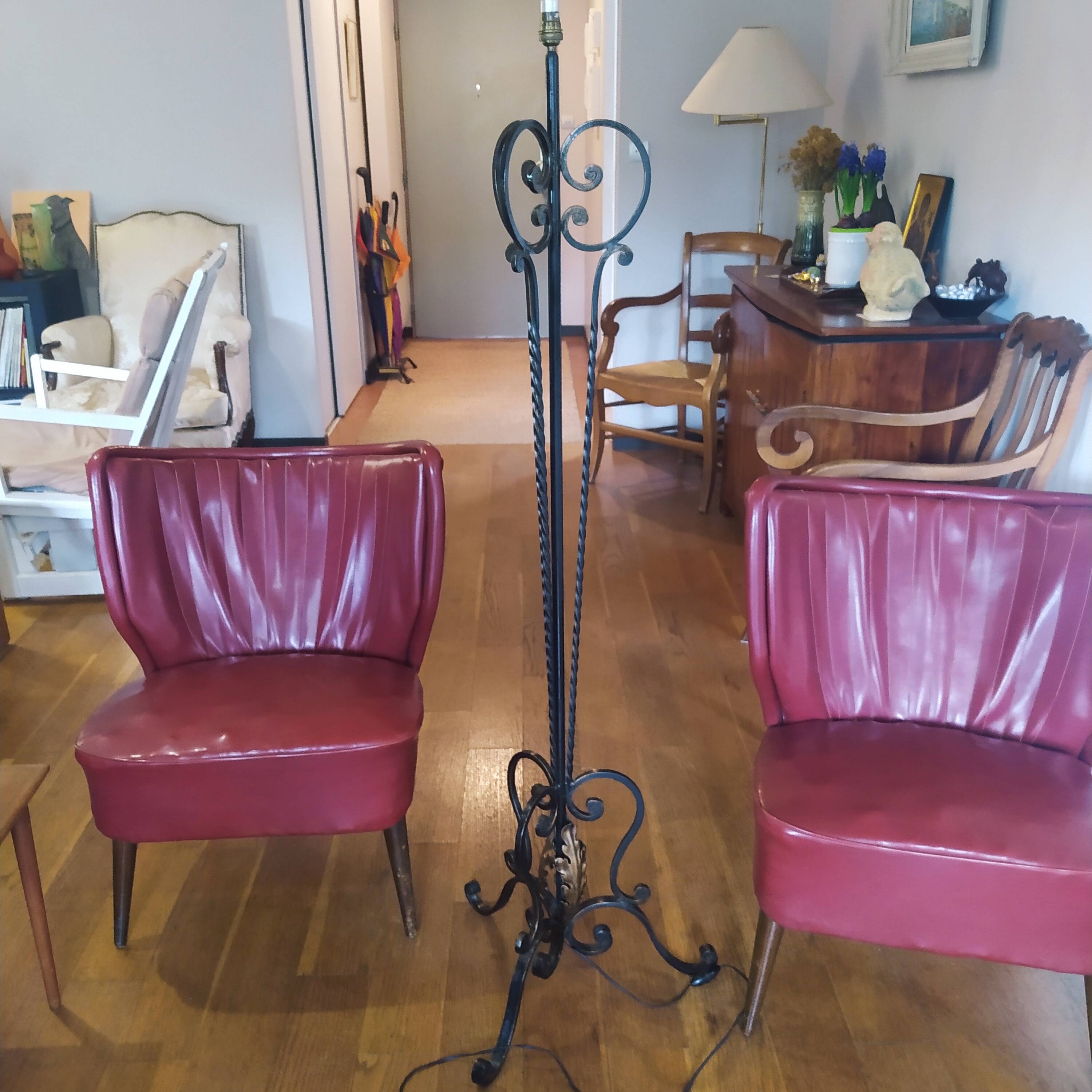 1950 wrought iron lampshade