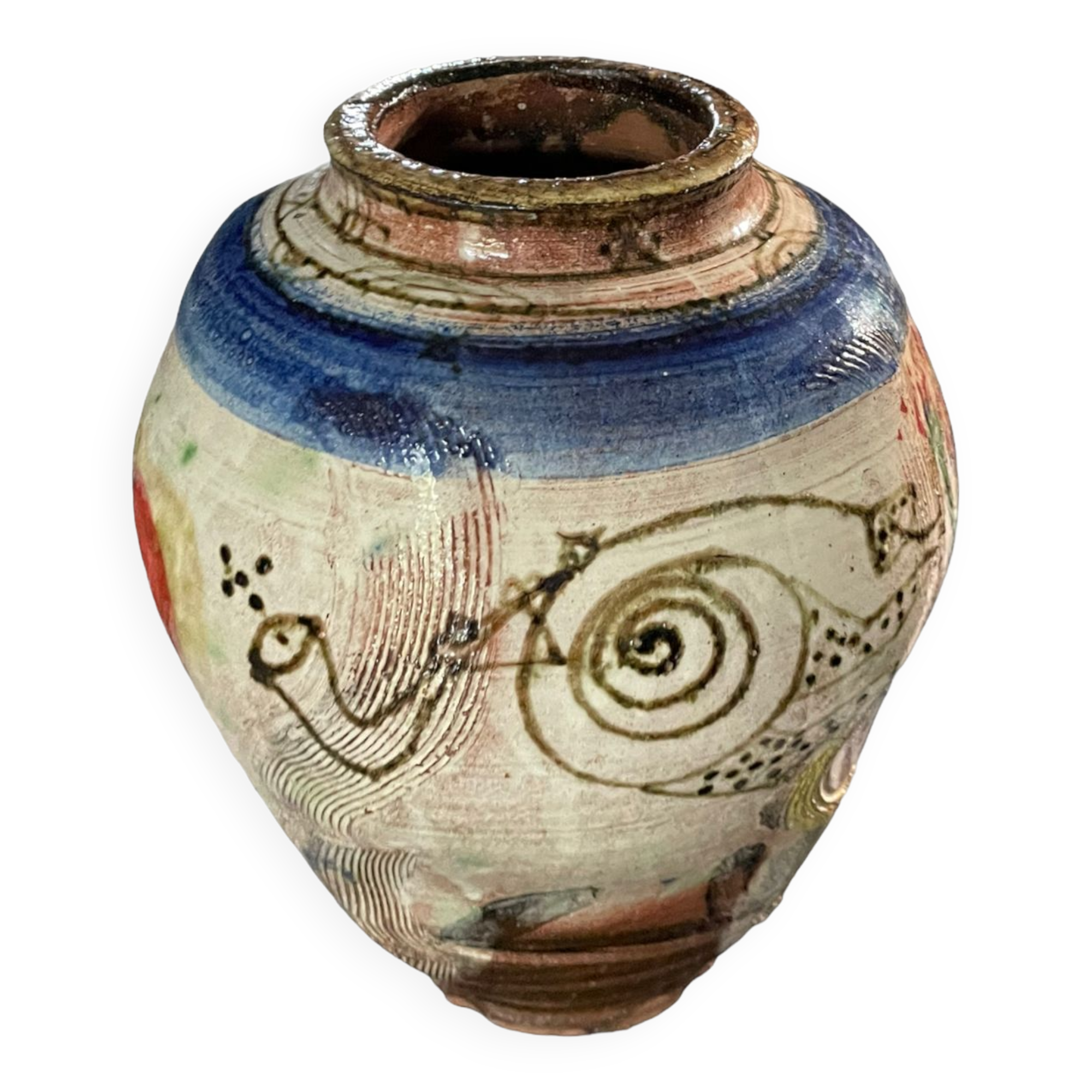 Glazed terracotta vase thierry basile