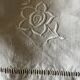 Linge ancien, drap brodé, monogramme MB