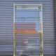 Vitrine vintage en laiton doré et verre, 1970s