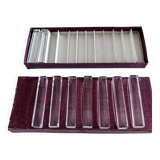 9 crystal knife rests from Hungary