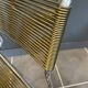 Scoubidou chair or vintage 1960s khaki green chrome spaghetti chair