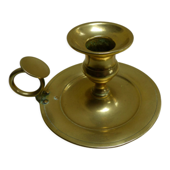 Golden brass candle holder