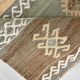 Light Green Striped Vintage Kilim Runner Rug, 63x180Cm