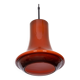 Dark red glass pendant light by Viktor Berndt for Flygsfors Sweden 1960s