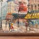 Old painting caroline burnett view paris moulin rouge oil on canvas