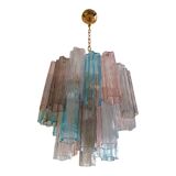 Contemporary Murano Sputnik chandelier in multi-colored glass, Mazzega style, set of 2 or a pair of chan