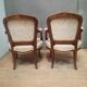 Pair of Louis XVI style armchairs