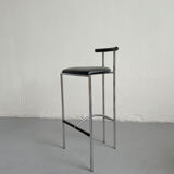 Italian Postmodern Black Tokyo Stool by Rodney Kinsman for Bieffeplast, 1985