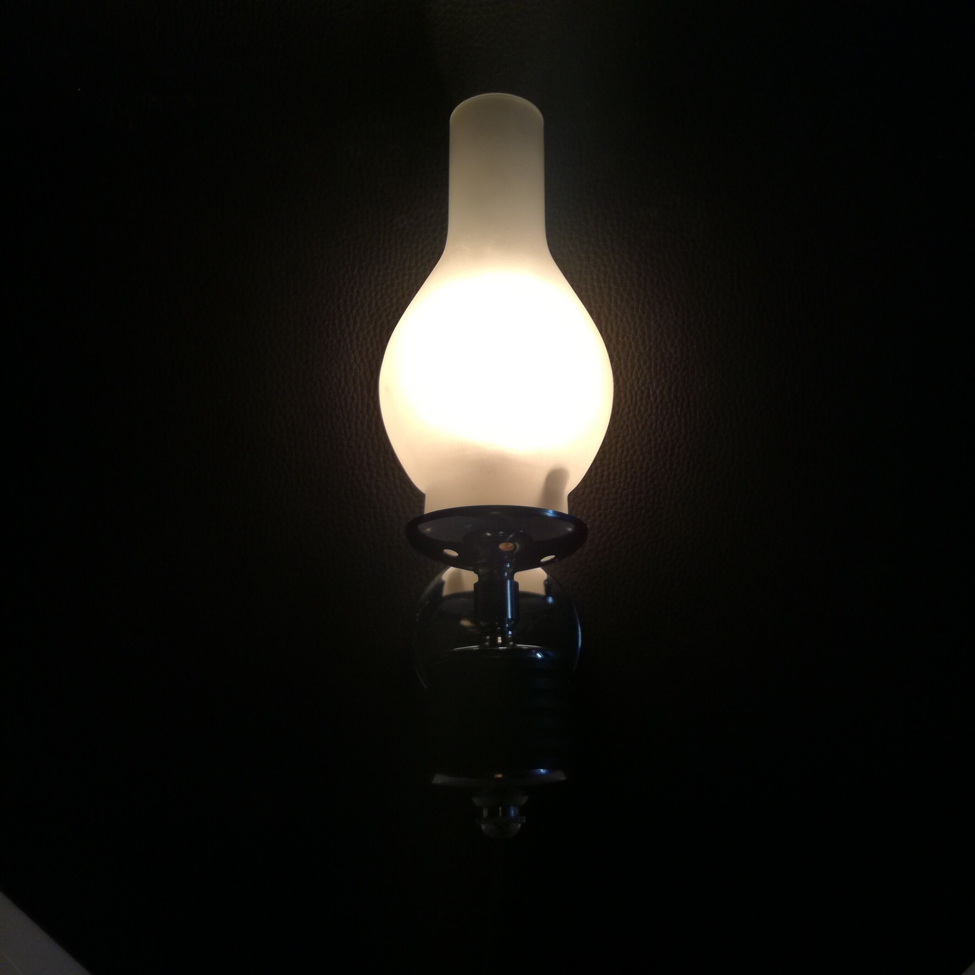 Metal and frosted glass wall lamp 1970