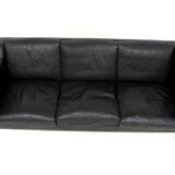 Scandinavian leather sofa "eva", stouby, denmark, 1960