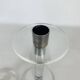 Pair of vintage plexiglass and chrome metal candlesticks