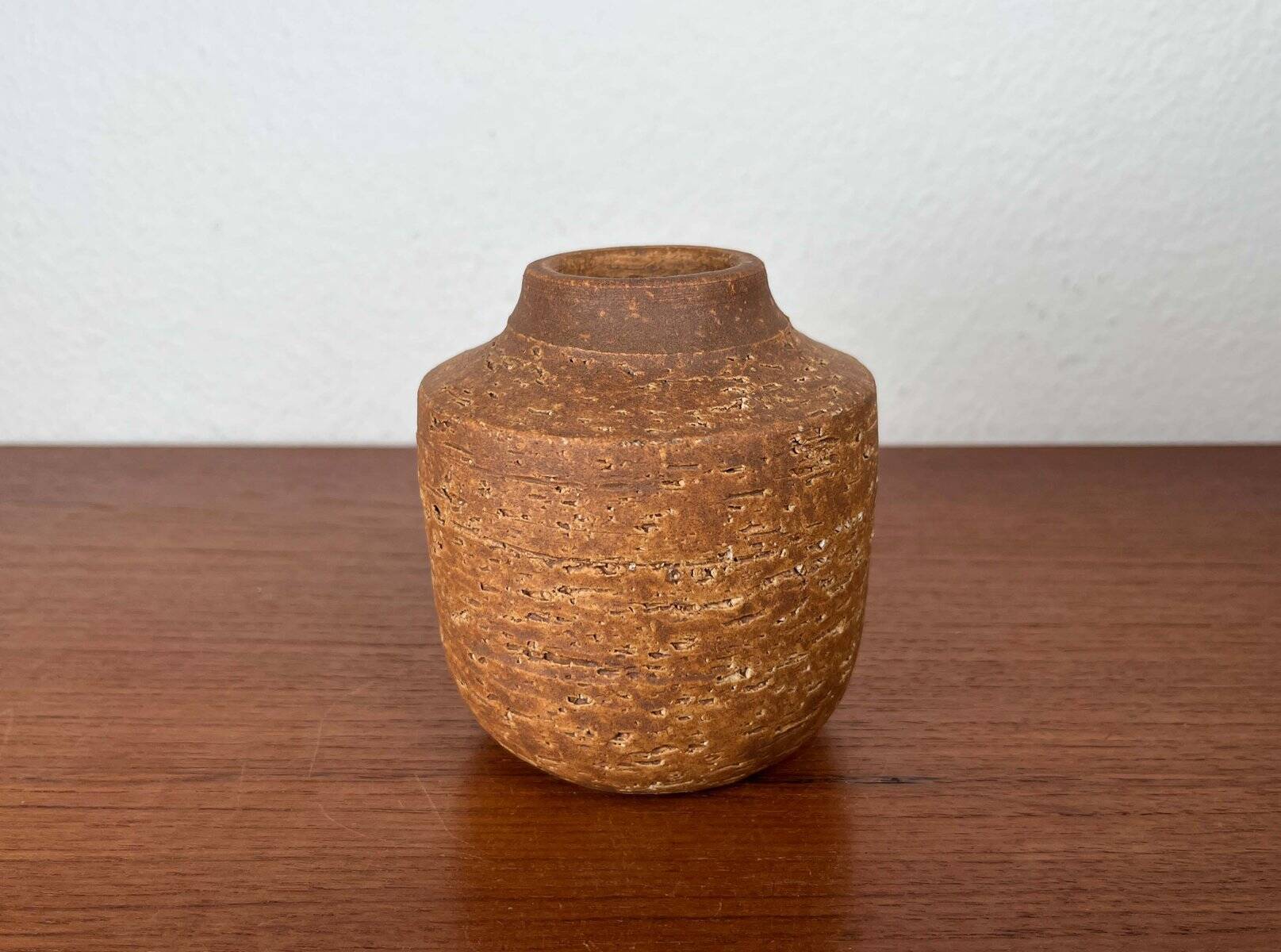 Modern West German ceramic vase from the mid-century by Ü-Keramik Übelacker, 1960s.