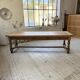 Solid oak drapery farmhouse table 2m5 XL