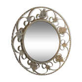 Miroir convexe en fer forgé, Angleterre, années 1950