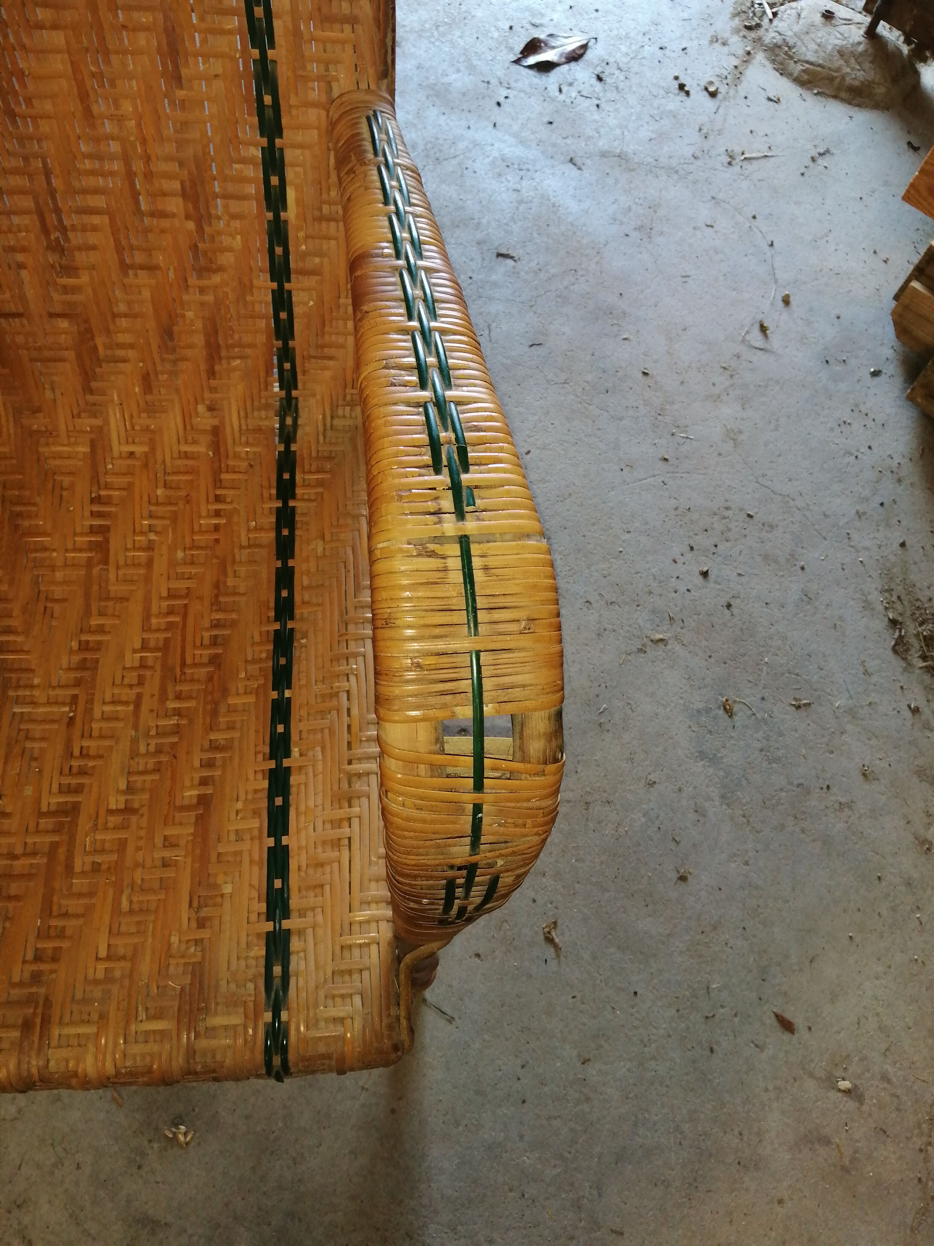 Vintage rattan / osier armchair