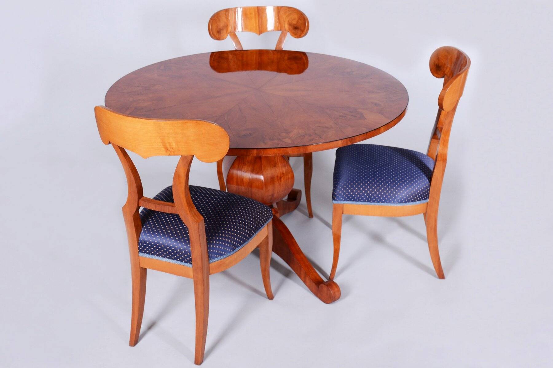 Biedermeier Cherrywood Chairs, Austria, 1820s, Set of 4
