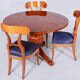 Biedermeier Cherrywood Chairs, Austria, 1820s, Set of 4