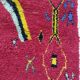 Handmade red moroccan berber rug 300 x 200 cm