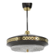 1970s black space age metal pendant by ludib bratislava, czechoslovakia