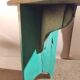 Green patinated farm tree wooden bench