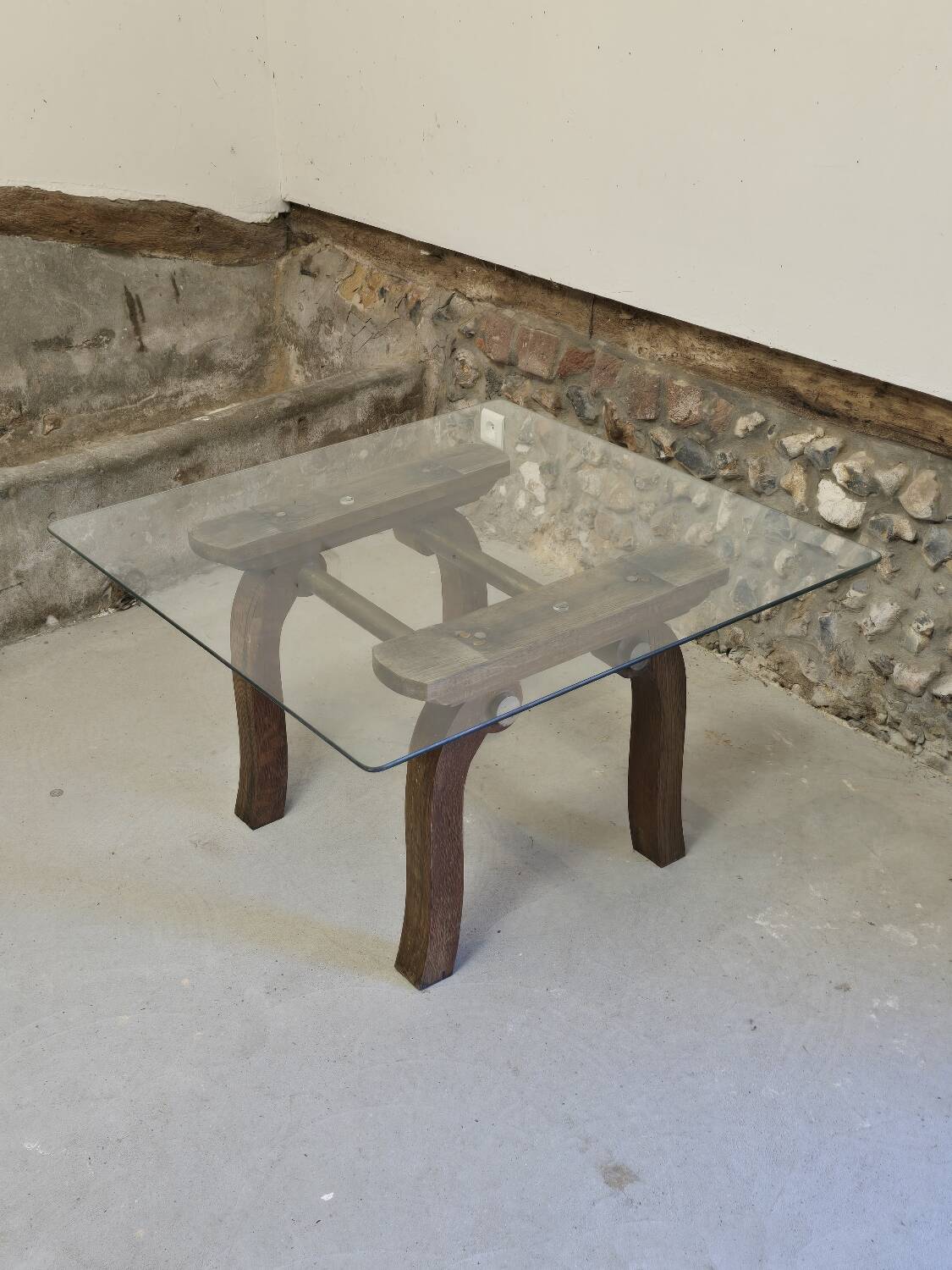 Table basse en verre Art Déco
