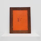 Antique rectangular walnut wall mirror, France ca. 1880