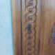 Corner cabinet in carved walnut, Savoyard style.