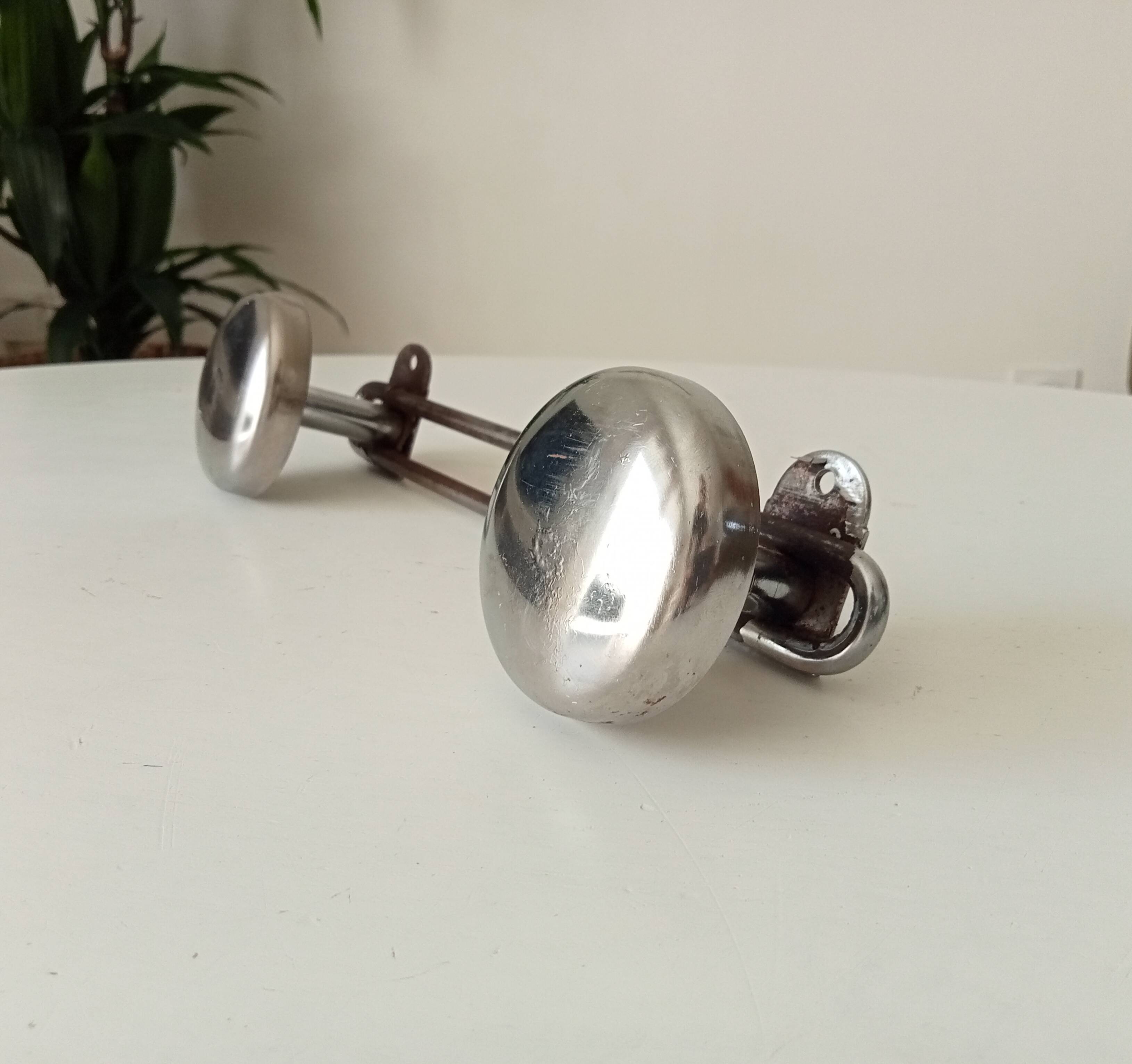 Vintage chrome wall coat rack from the 60s/70s