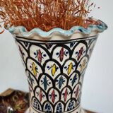 Terracotta vase with oriental decor