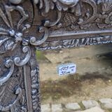 Miroir argenté de style louis XIV 95x109cm