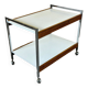 60s 70s serving trolley dinette made of teak & chrome Danish Modern Design