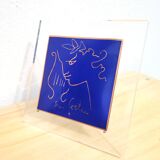 J. Cocteau tile on copper and plexiglass