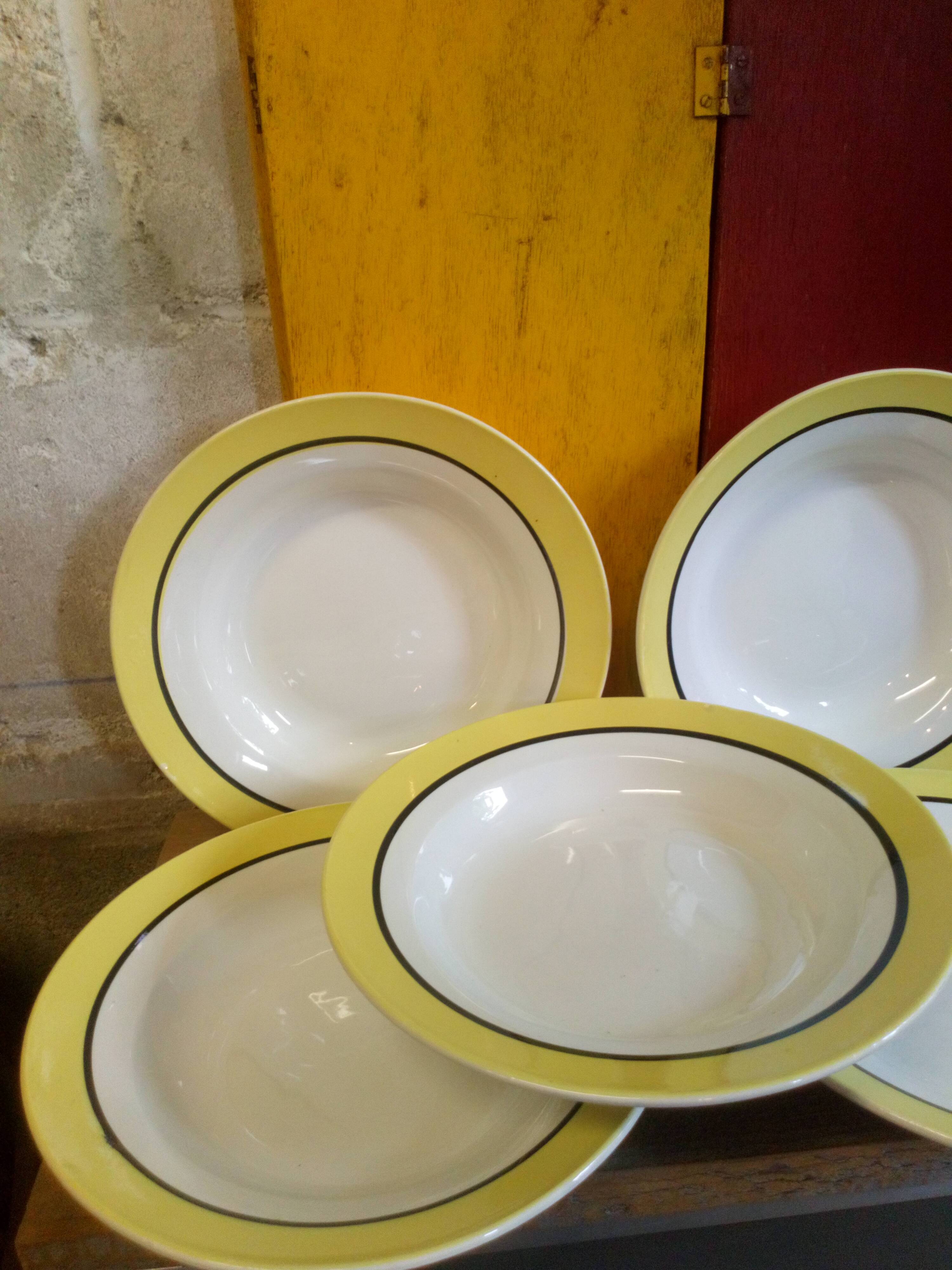 Six plates Digoin-Sarreguemines "Dinard" 50s