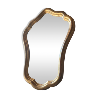 Miroir ancien en bois doré 40x31cm