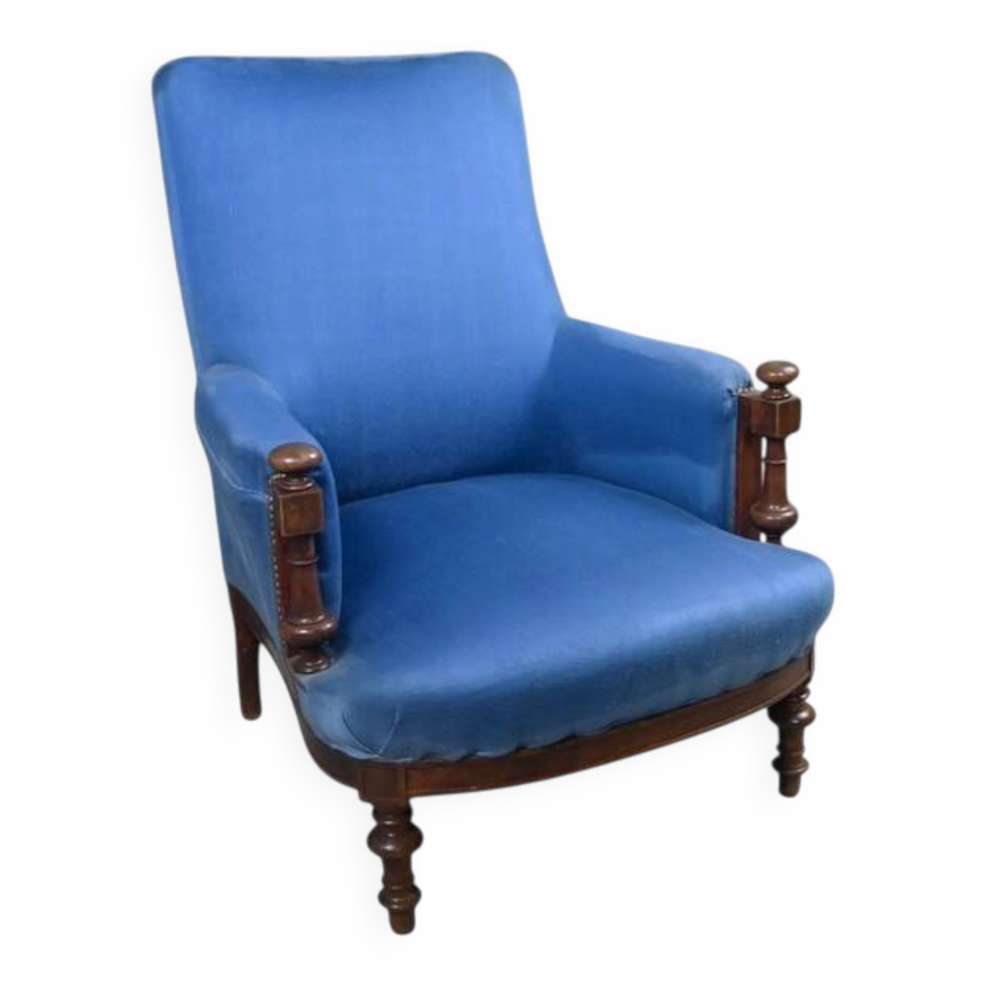 Fauteuil bergère en noyer – début XXe